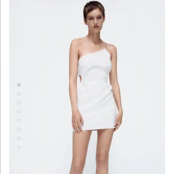 ワンピース OFF-WHITE ASYMMETRIC MINI DRESS Bec + Bridge Sania Asymmetrical Mini Dress in White | REVOLVE